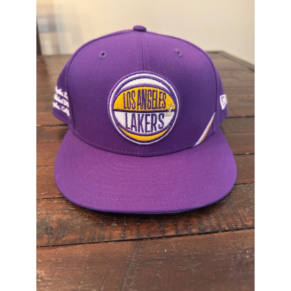 New Era 9FIFTY Los Angeles Lakers Snapback Hat Purple NBA Basketball Cap OSFM - Picture 1 of 6
